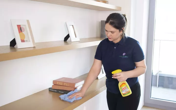 United Facilities cleaner following professional service standards
